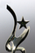 Star Trophies Stellar Chrome and Crystal Star Award
