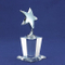Hot Selling Silver Star Shining Star Trophy with Crystal Base