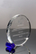 Crystal Circle with Blue Crystal Stand for Recognition Awards