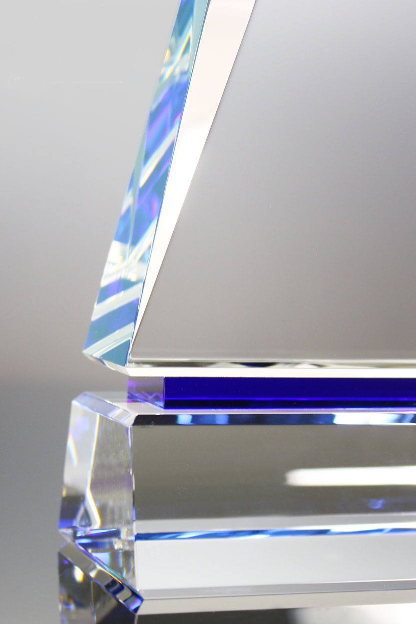 Sapphire Pinnacle Crystal Award Gift