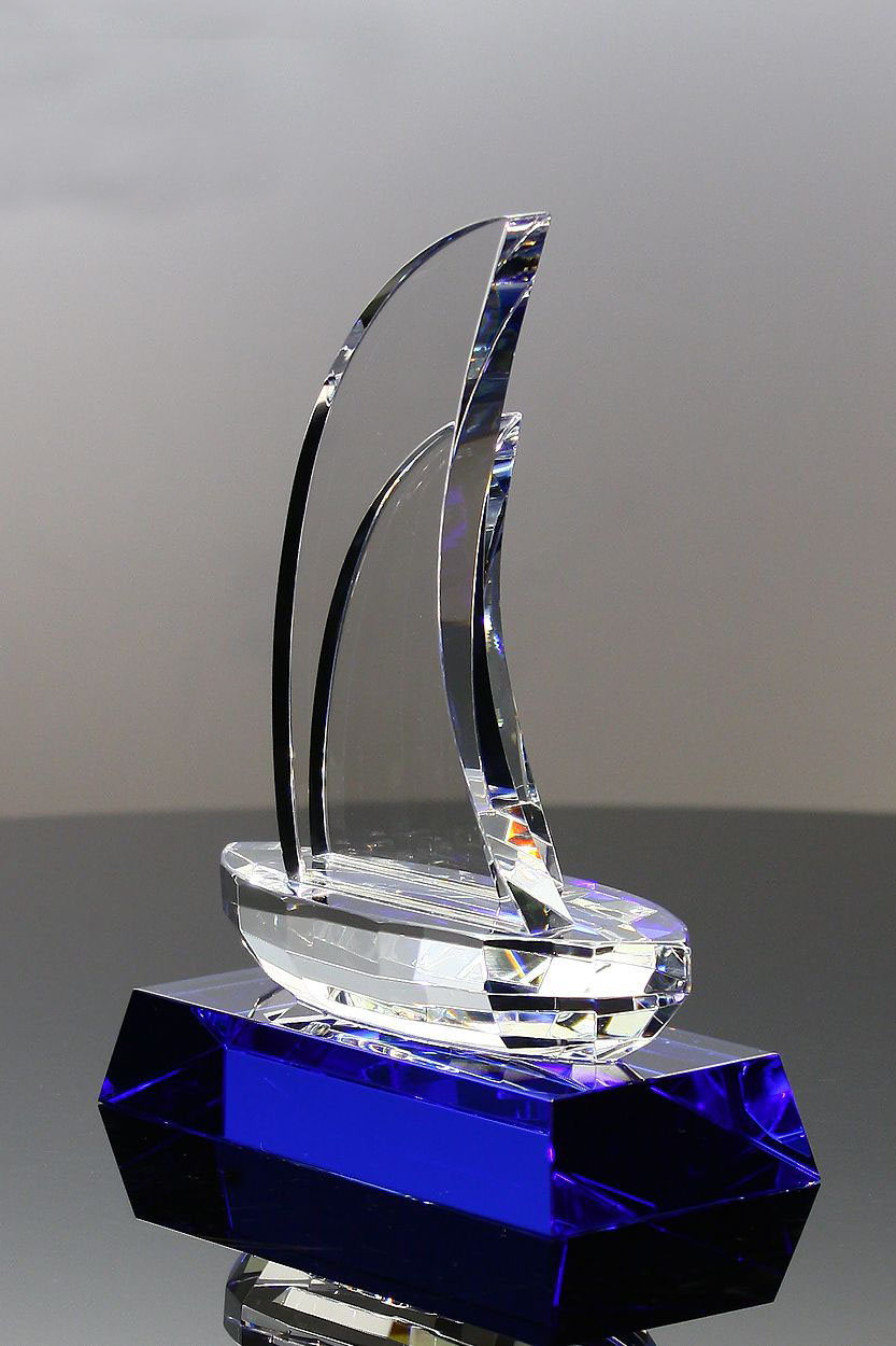 Sailing Into Success Optic Crystal Sailboat for Recognition Ideas