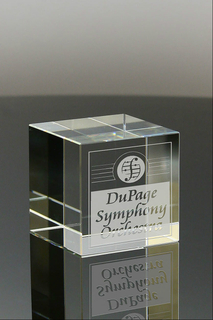 Crystal Cube Paperweight (#5251)