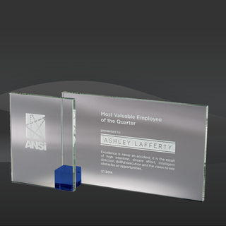 Blue Shadow Block Crystal Award (JC-2480BLU, JC-2481BLU)