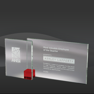 Red Shadow Block Crystal Award (JC-2480R, JC-2481R)