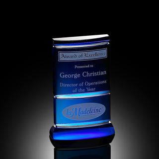 Meditation Blue Crystal Award (#1040, #1041, #1042)