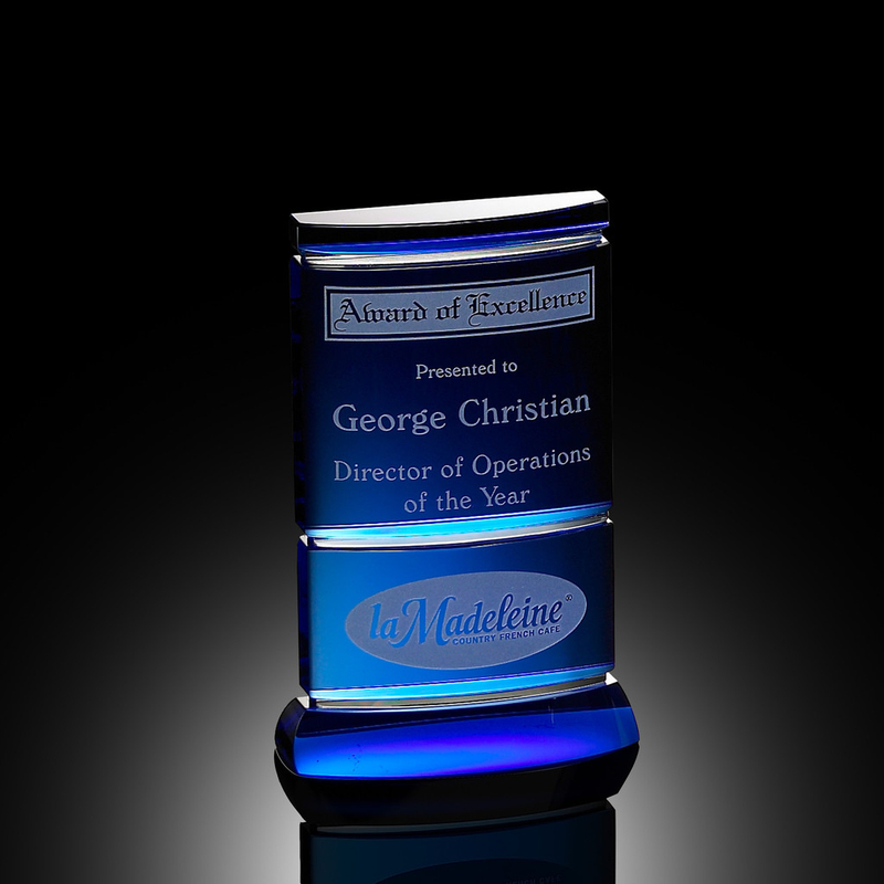 Meditation Blue Crystal Award (#1040, #1041, #1042)