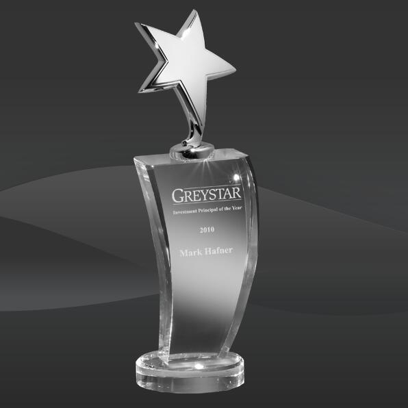 Topliner Star Crystal Award (MPI-CR-A1101S-12)