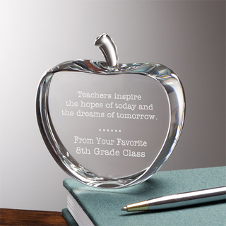 Personalized Crystal Apple Keepsake (11610)