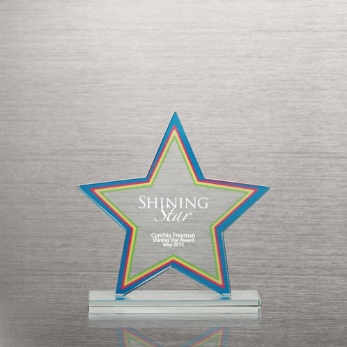 Star Brilliant Colored Glass Award (#70338)