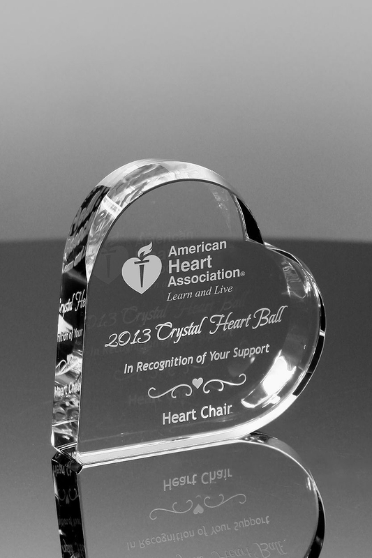 Heart Keepsake Crystal Award (#5694)