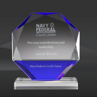 Blue Octo Splash Crystal Award (DMC-SCA266B)