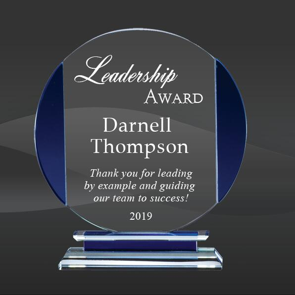 Bluefin Glass Circle Award (D-GL106, D-GL107, D-GL108)