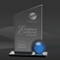 Smoked Peak Blue Orb Crystal Award (MP-AWK8645-B)