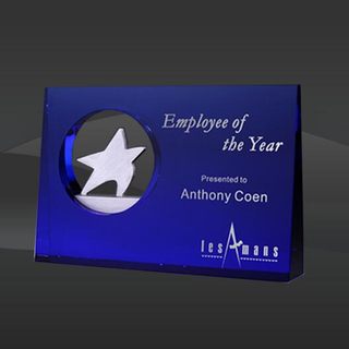 Blue Star Hole Crystal Award (DMC-DCS327)