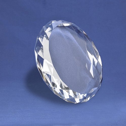 Diamond Cut Crystal Paperweight for Corporate Gifts