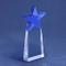 Cobalt Star Pinnacle Crystal Trophy