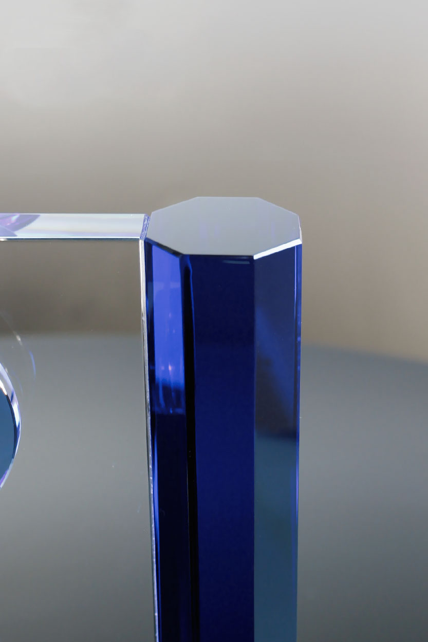 Appreciation Plaques Brunswick Cobalt Crystal Globe