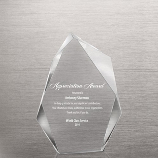 Peak Executive Beveled Crystal Trophy