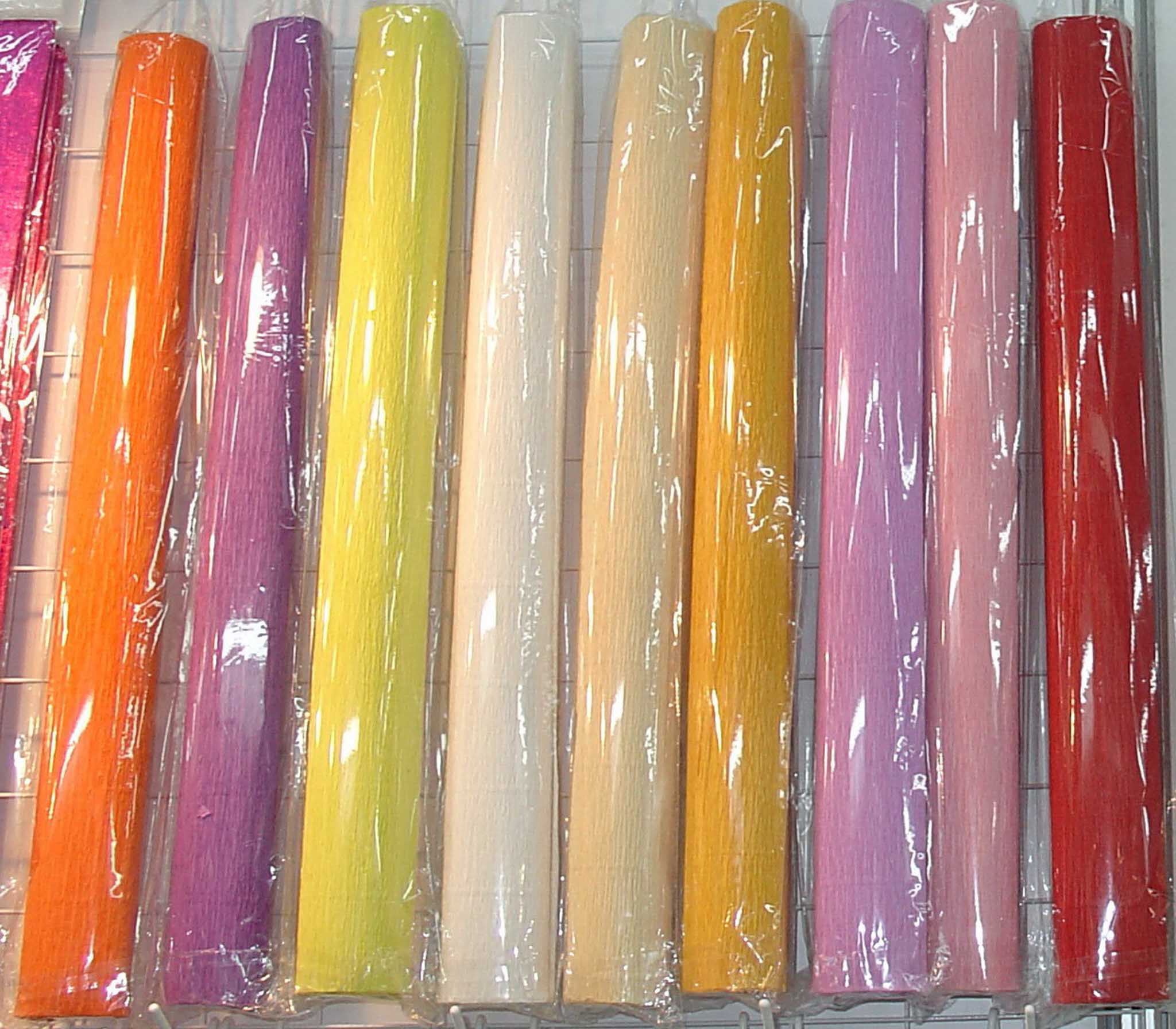 Colored Crepe Paper in Rolls 