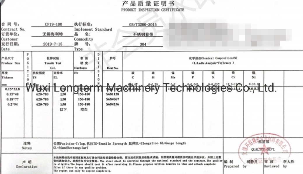 Bright Annealed SS304 316 316L Ba Finished Stainless Steel Strip