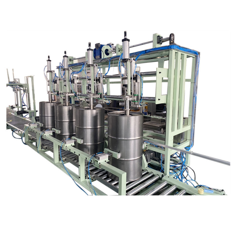 Fully Automatic Liquid Filling Sealing Line, Steel Oil Drum / Bitumen Barrel Drum Filling Line