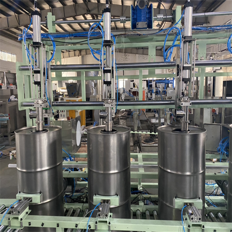 Fully Automatic Steel Drum Filling Sealing Line, 210.5L, 220L Bitumen Barrel Drum Filling Line
