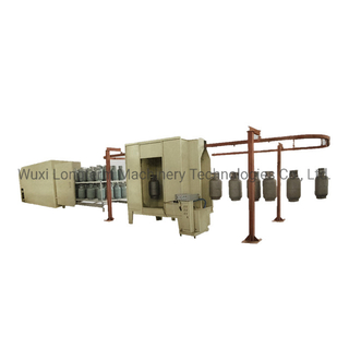 Automatic LPG Cylinder Powder Coating Line, Effective Space-Saving Spray Paint Booth