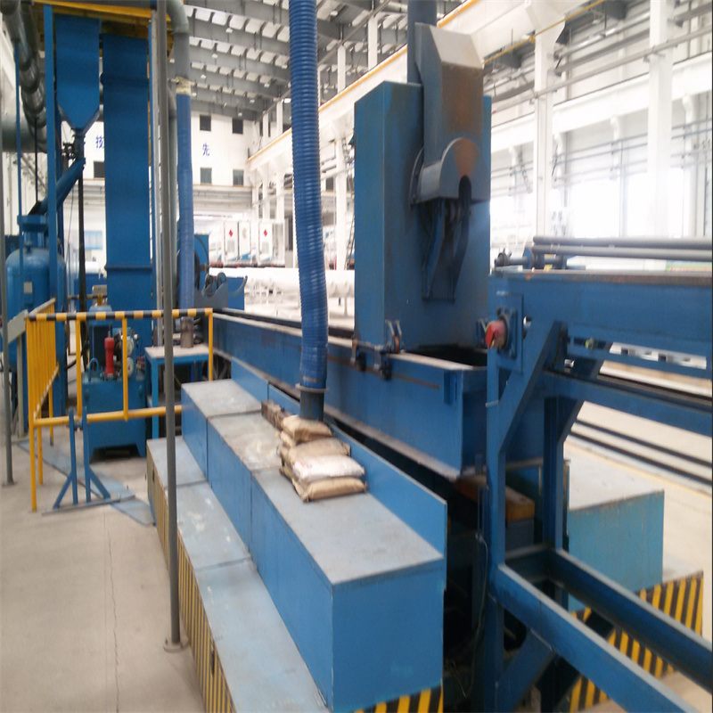 CNG Cylinder Production Line Online PLC Controlled Gas Bottle Shot Blasting Machine