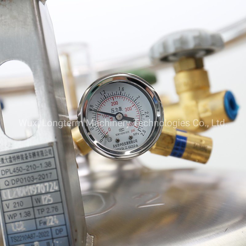 210L Liquid Oxygen/Nitrogen/Argon/CO2 Storage Tank Dewar Cryogenic LNG Gas Cylinder