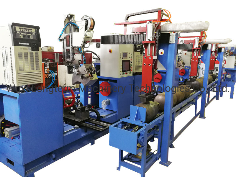 Gas Cylinder, Water Heater Circumferential Welding Machines 3 in 1 Welding Line