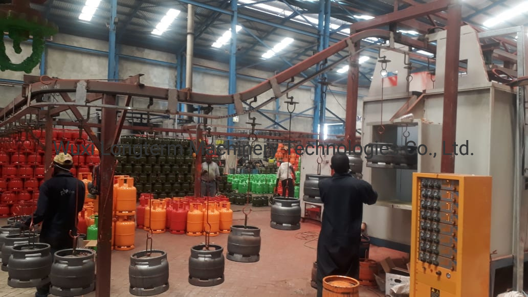 Long Service Life Ce Certificated Powder Coat Booth / Powder Coat Booth for LPG Gas Cylinders#