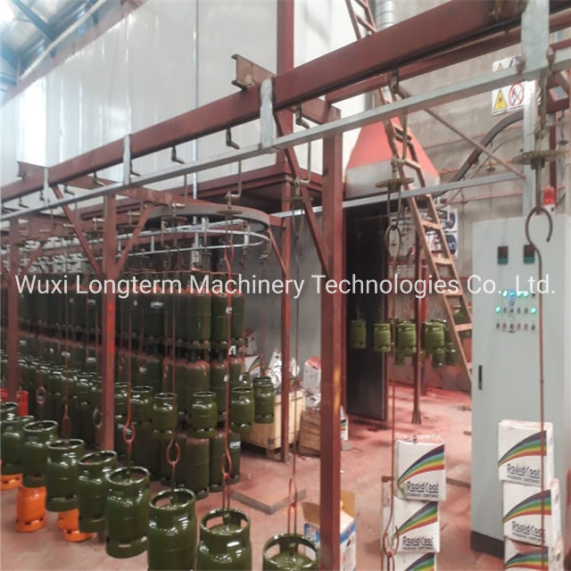 Robot Transfer System LPG Bottle Powder Coat Production, Powder Coating System*