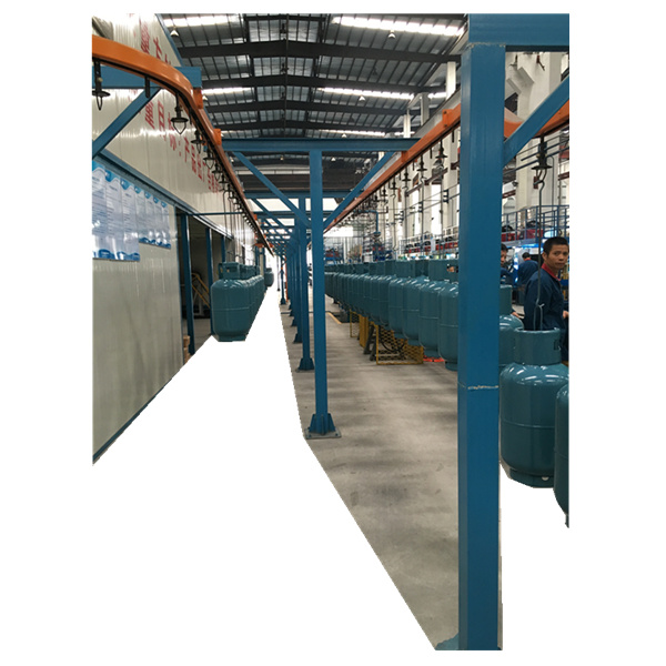 China Cost Effective Space-Saving Layouts LPG Cylinder Powder Coating Line / Spray Paint Booth