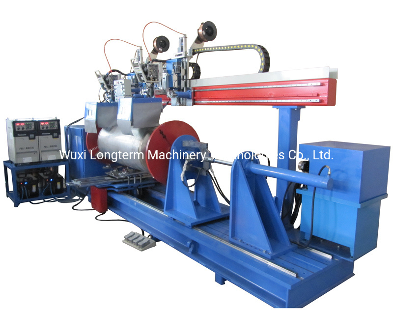 Automatic Double Gun Air Compressor Circumference Welding Machine, Two Heads Precision Girth Welding Machine Seam Welder/
