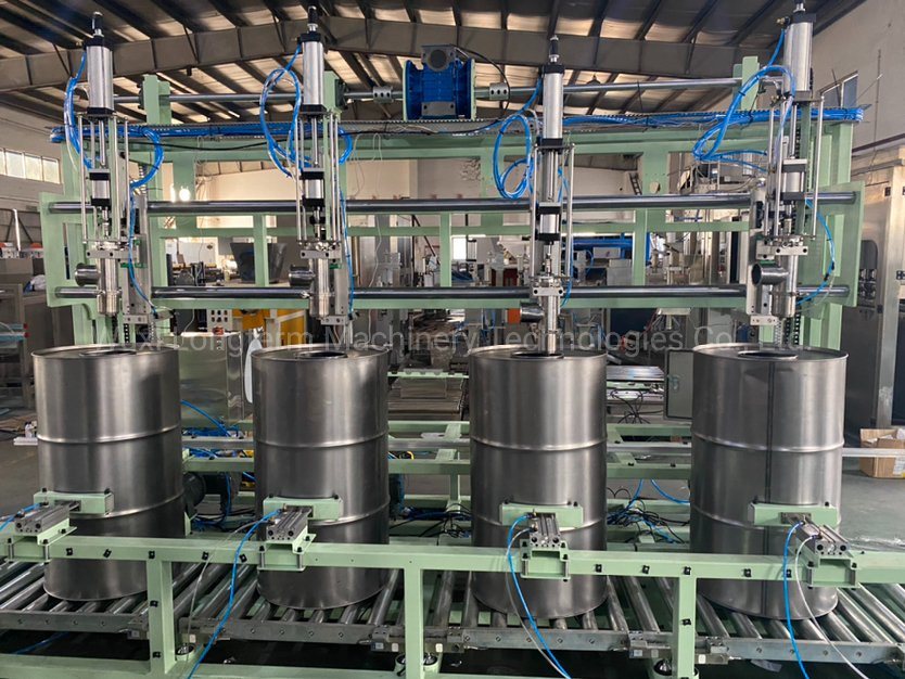Automatic Steel Drum Oil Filling Machine Steel Barrel Filling Packing Machine