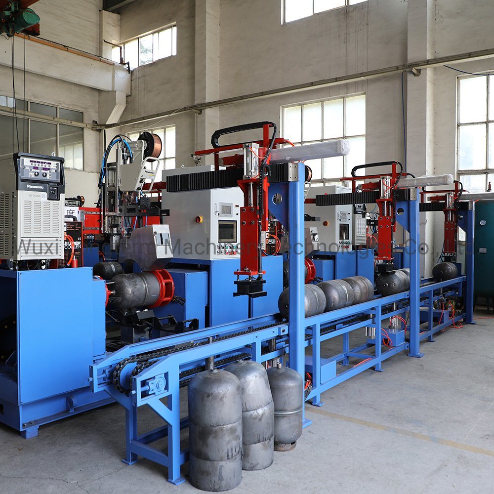 LPG Gas Cylinder Welding Process Manufacturing Line