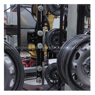 Automatic Powder Coating Line for Wheel Hubs, Electrostatic Powder Coating with Robot Transfer System^