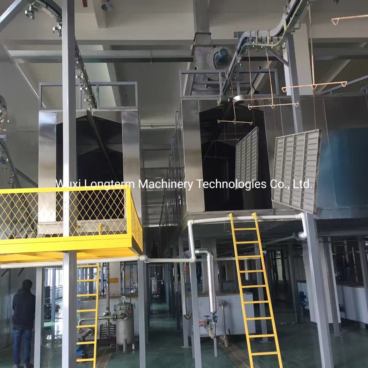 High Quality Ce Certificated Spray Powder Coating Line for Wood Products, Fully Automatic Robot Transfer System Powder Coating Line%