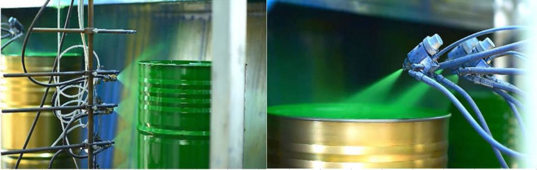 Automatic Drum Painting Machine, Outside and Inner Painting Booth, Spraying Booth for Steel Oil Drum / Bitumen Barrel Drum
