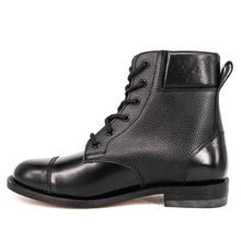 Nuevas botas militares de piel acolchadas negras para senderismo 6117
