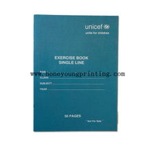 UNICEF student exercise book staple binding A4 single line square blanc
