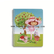 Spiral cartoon lined notebook for student corner rounding laminated cover assorted designs
