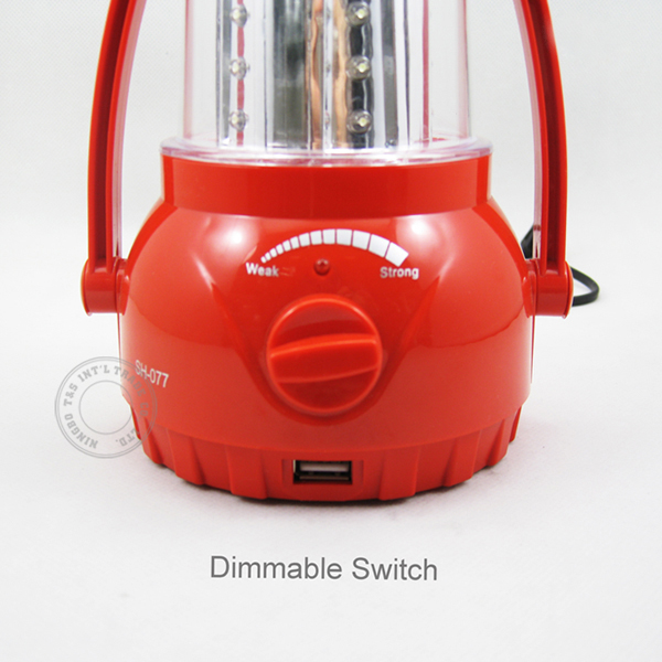 Solar Camping Light LED Rechargeable lantern with mobile phone charger