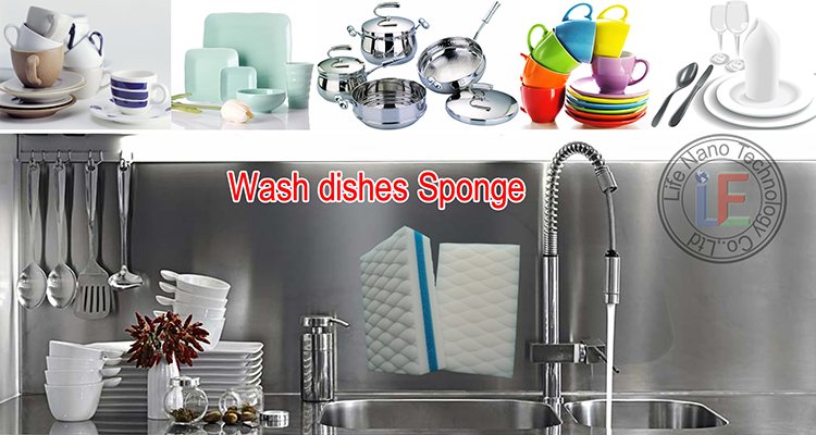 Melamine Foam Magic Sponge Compositive with Pu Sponge Sponges Dish Wash ,make washing the dishes a little bit more fun.jpg L'éponge magique de mousse de mélamine Compositive avec le lavage d'assiette d'éponges d'éponge d'unité centrale, font faire la vaisselle un peu plus de fun.jpg