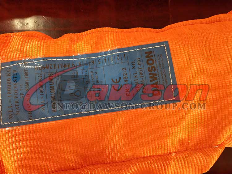 Eslinga redonda de 100T de servicio pesado para elevaci&oacute;n, eslingas redondas de poli&eacute;ster - Dawson Group Ltd. - Fabricante, proveedor y f&aacute;brica de China