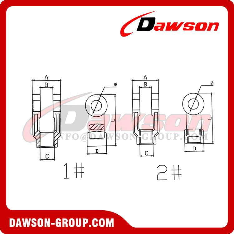 DS051 Pieza en U forjada - Dawson Group Ltd. - Fabricante, proveedor de China, F&aacute;brica