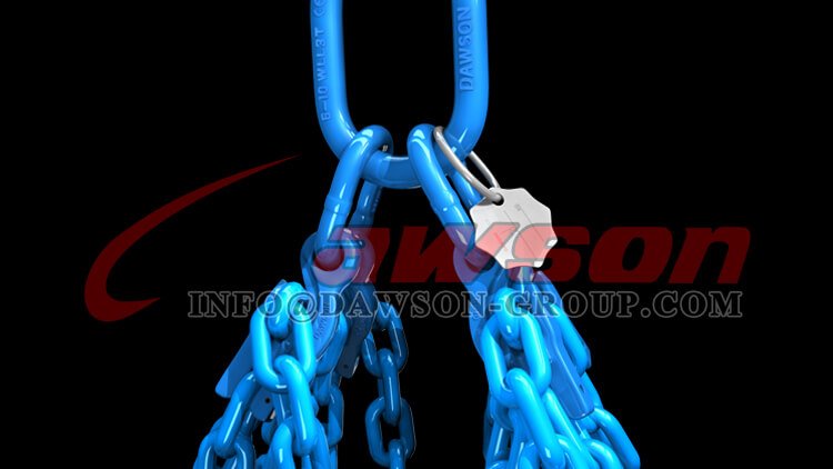 Aplica&ccedil;&atilde;o de conjunto de elo mestre G100 + gancho de garra G100 com fixa&ccedil;&atilde;o de manilha &times; 4 Dawson Group Ltd. - Fabricante e fornecedor na China