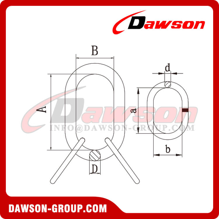  Conjunto de enlace maestro DS484 G80 6-32MM para eslingas de cadena de elevación de grúa