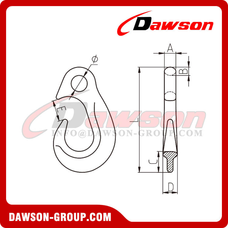 Gancho antideslizante tipo punta DS822 G80 - Dawson Group Ltd. - Fabricante, proveedor de China