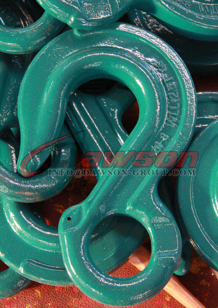 DS013 グレード 80 アイ スリング フック、チェーン スリング用キャスト ラッチ付き - Dawson Group Ltd. - 中国サプライヤー、輸出者